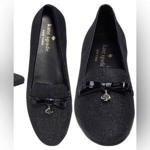 Kate Spade New York Georgia Glitter Black Loafer size 6
